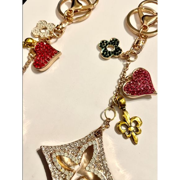 Crystals Rhinestones Bag Charm/Keychain - Picture 2 of 4
